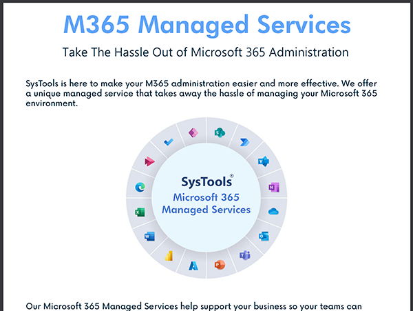 systools M 365 services brochure
